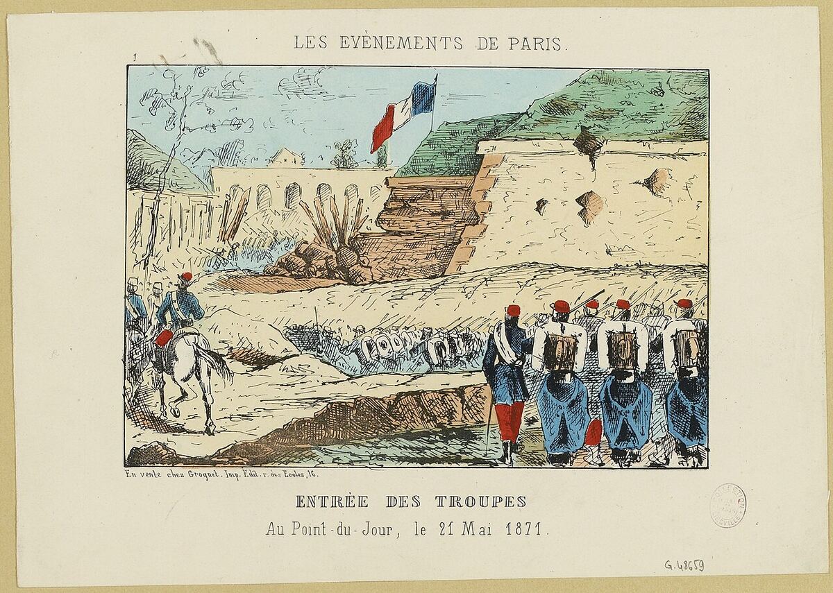 Entrée des troupes versaillaises au Point-du-Jour le 21 mai 1871