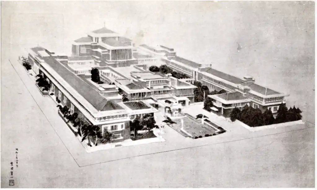 Dessin de l’architecte de l’hôtel (1930)