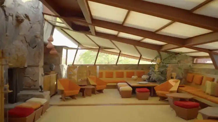 Intérieur du salon de Taliesin West