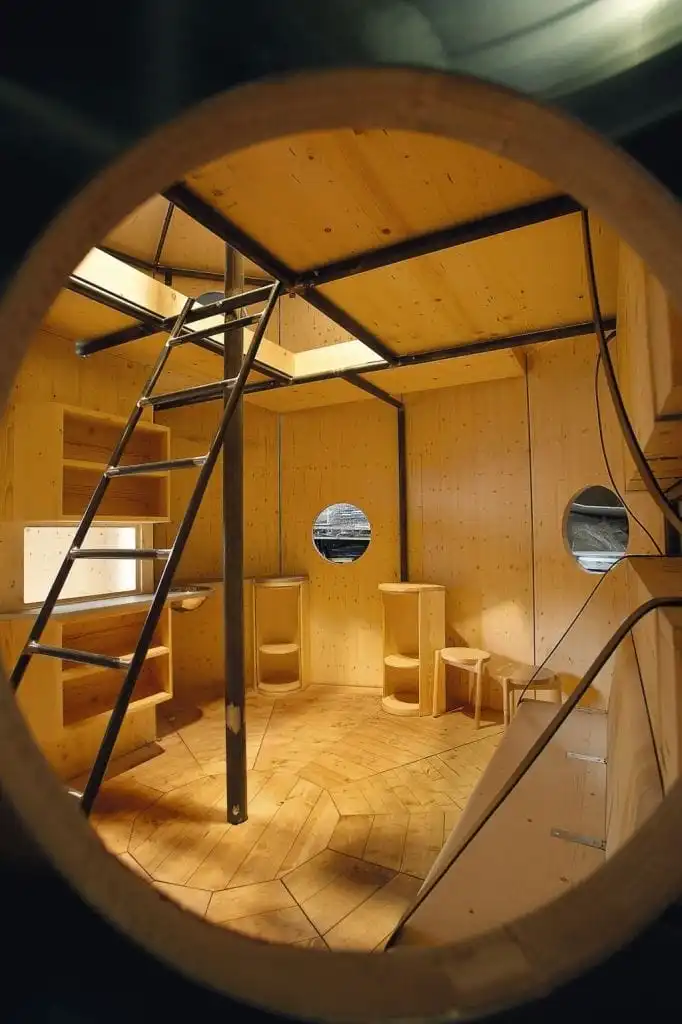 Aménagement intérieur du Refuge Tonneau de Charlotte Perriand