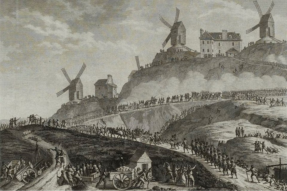 Canons installés sur la butte Montmartre en mars 1871