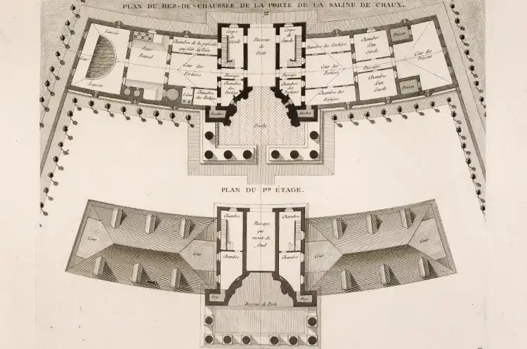 Plan de l’entrée de la saline royale d’Arc-et-Senans