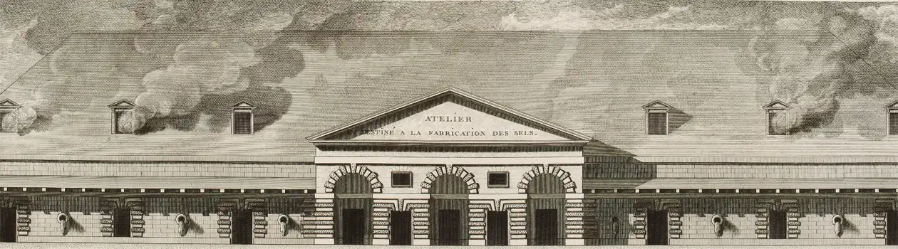 Atelier de fabrication du sel appelé berne