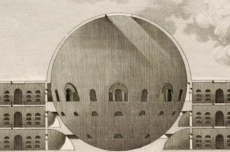 Projet de cimetière pour la ville idéale de Chaux