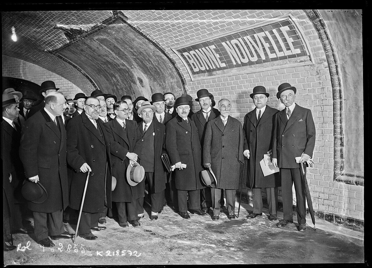 Inauguration d’un nouveau tronçon du métro à la station Bonne-Nouvelle en 1931