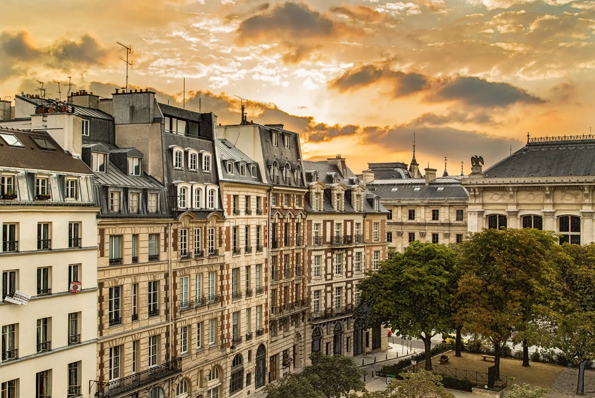 Place Dauphine sur l’Île de la Cité